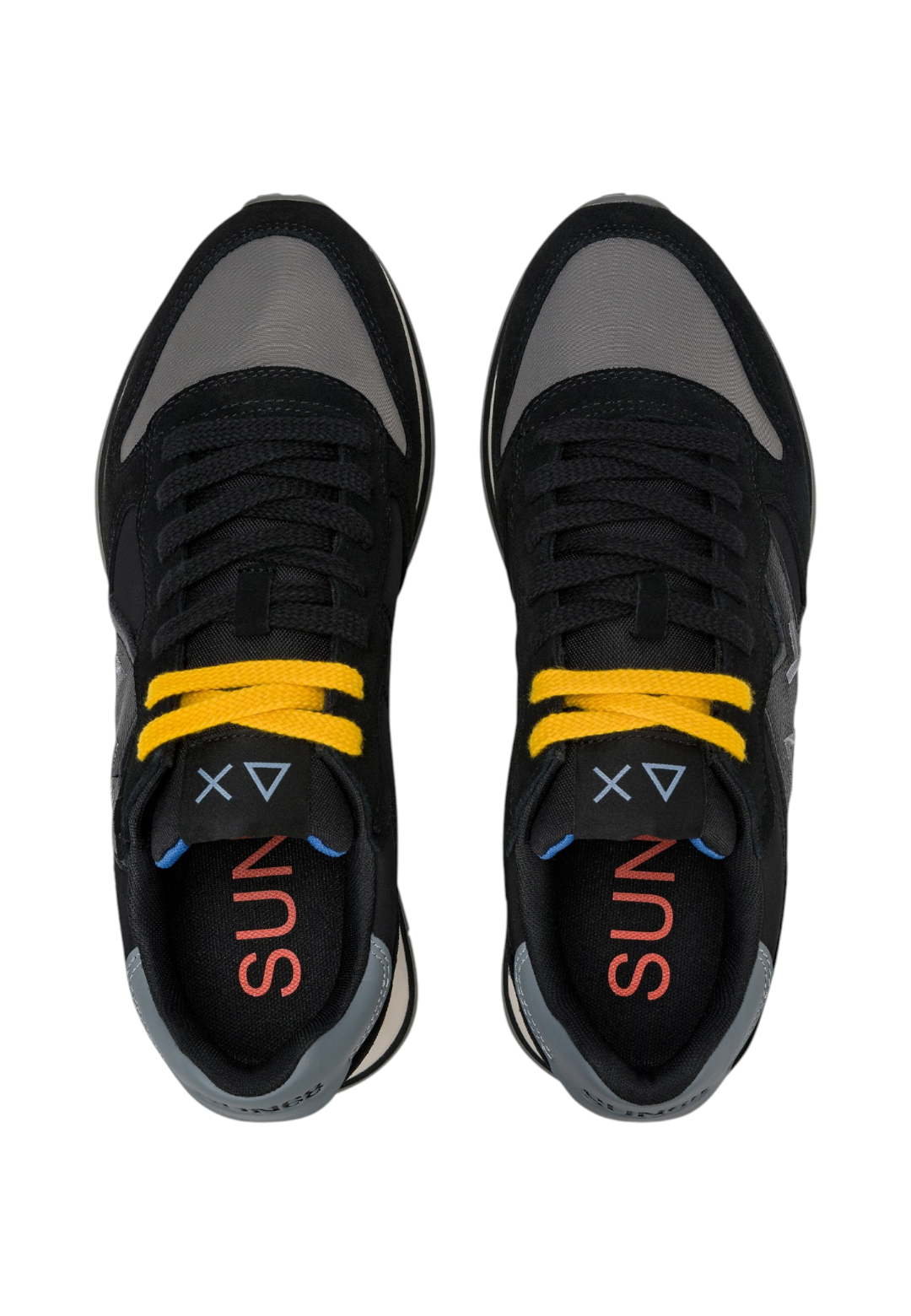 Sneakers Basse Uomo Sun68 Stile Running, Nylon E Suede, Maxi Logo, Bicolor Jaki 2.0 Bicolor Z46122