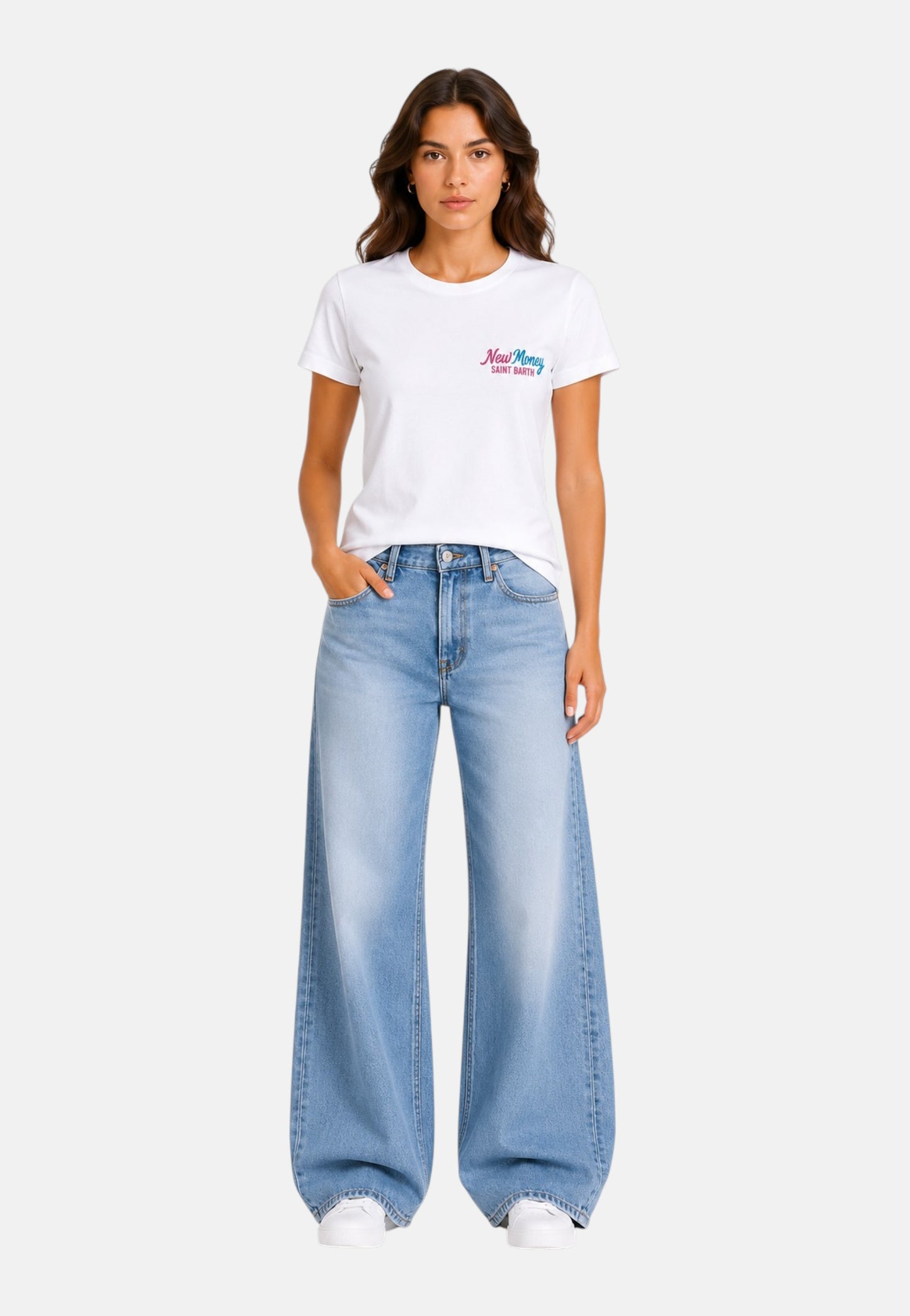 T-Shirt Manica Corta Donna Mc2 Saint Barth New Money Woman Emilie EMI0001
