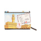 Portafoglio Con Zip Donna Braccialini Piccolo, Chiusura con zip, Stampa Cartoline dedicata a Firenze, Dimensioni: 14 x 3.5 x 10 Cm Cartoline Firenze B19170CA