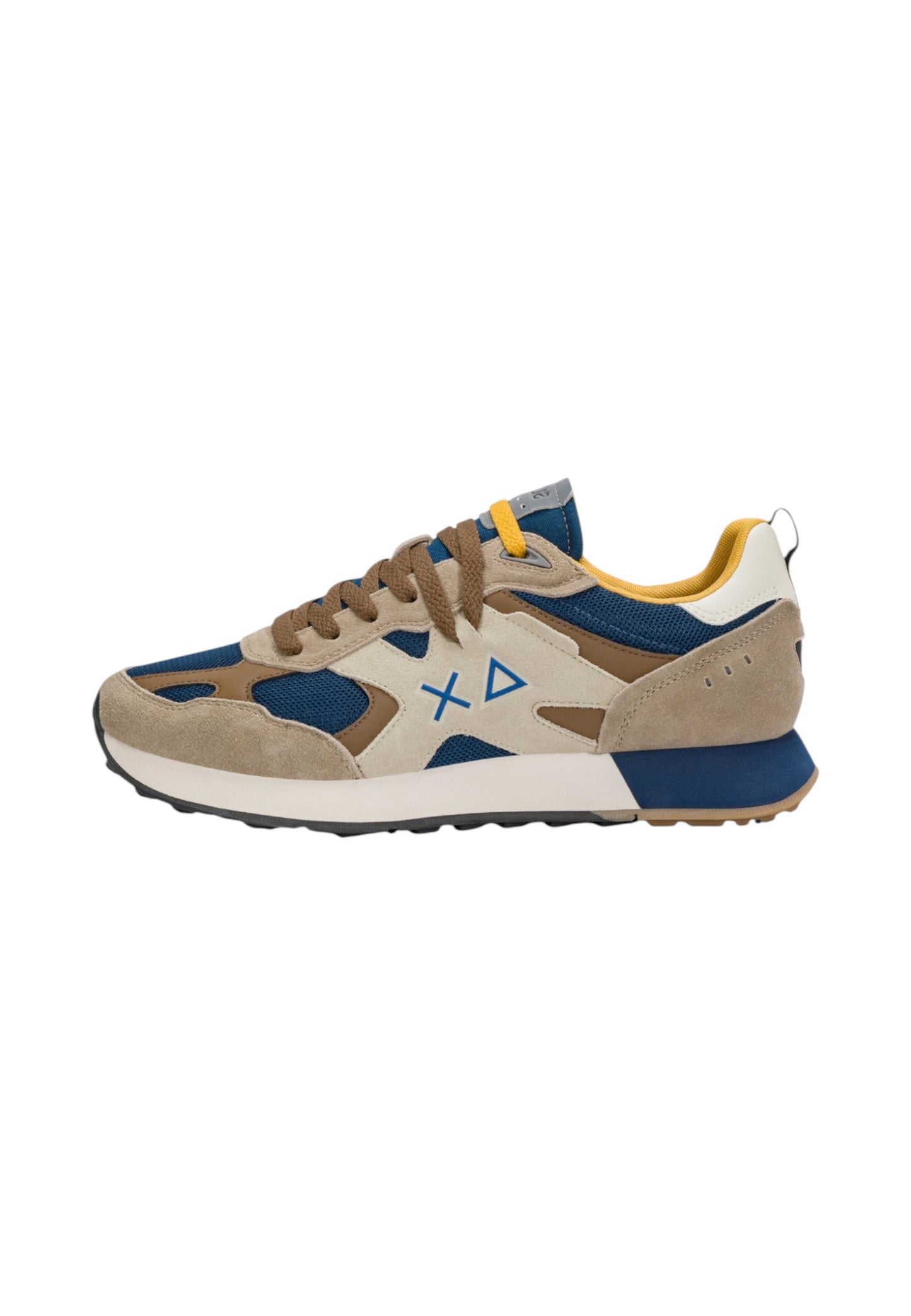 Sneakers Basse Uomo Sun68 Stile Running, Nylon E Suede, Maxi Logo, Outdoor Jaki Outdoor Z46124