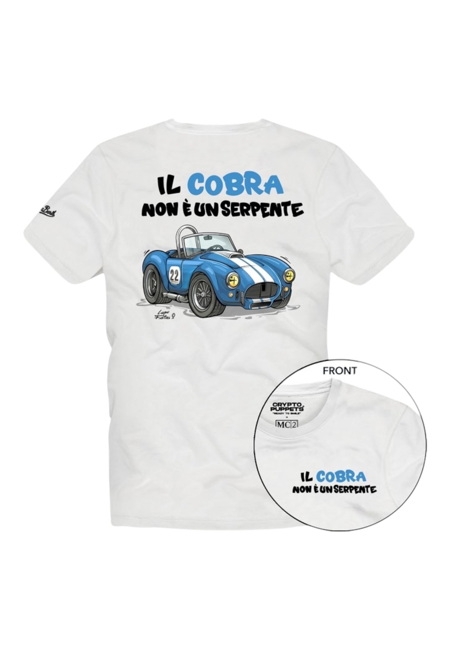 T-Shirt Manica Corta Uomo Mc2 Saint Barth Stampa/Ricamo Fronte E Retro Cpt Cobra Portland PRL0002
