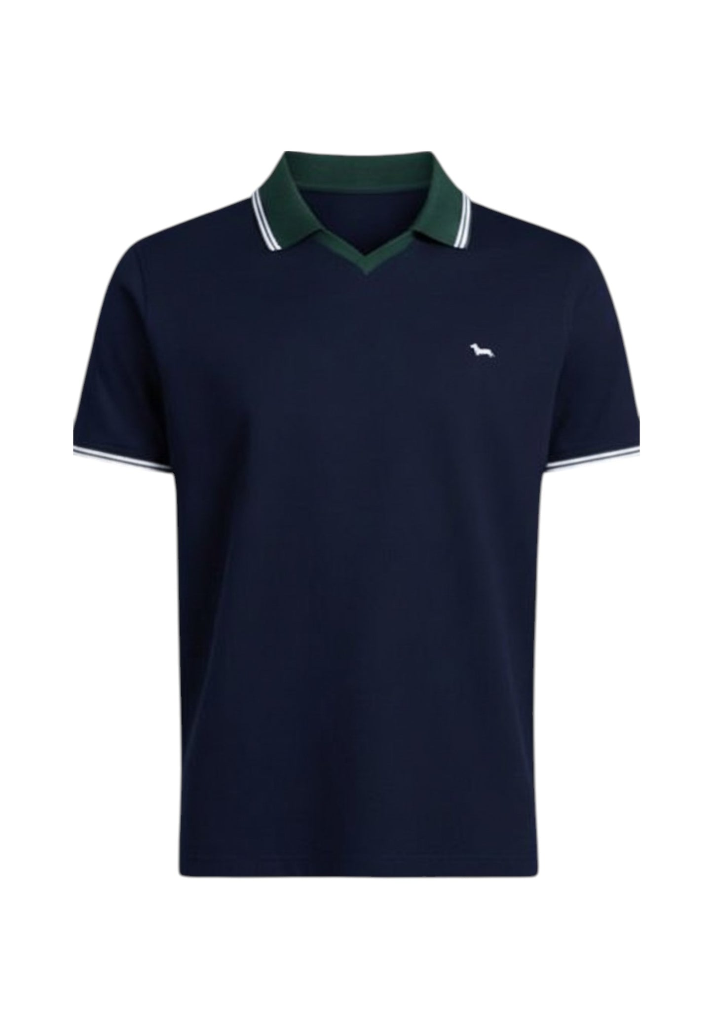 Polo Manica Corta Uomo Harmont & Blaine Collo Derby Con Fascia A Contrasto  LRQ460020004