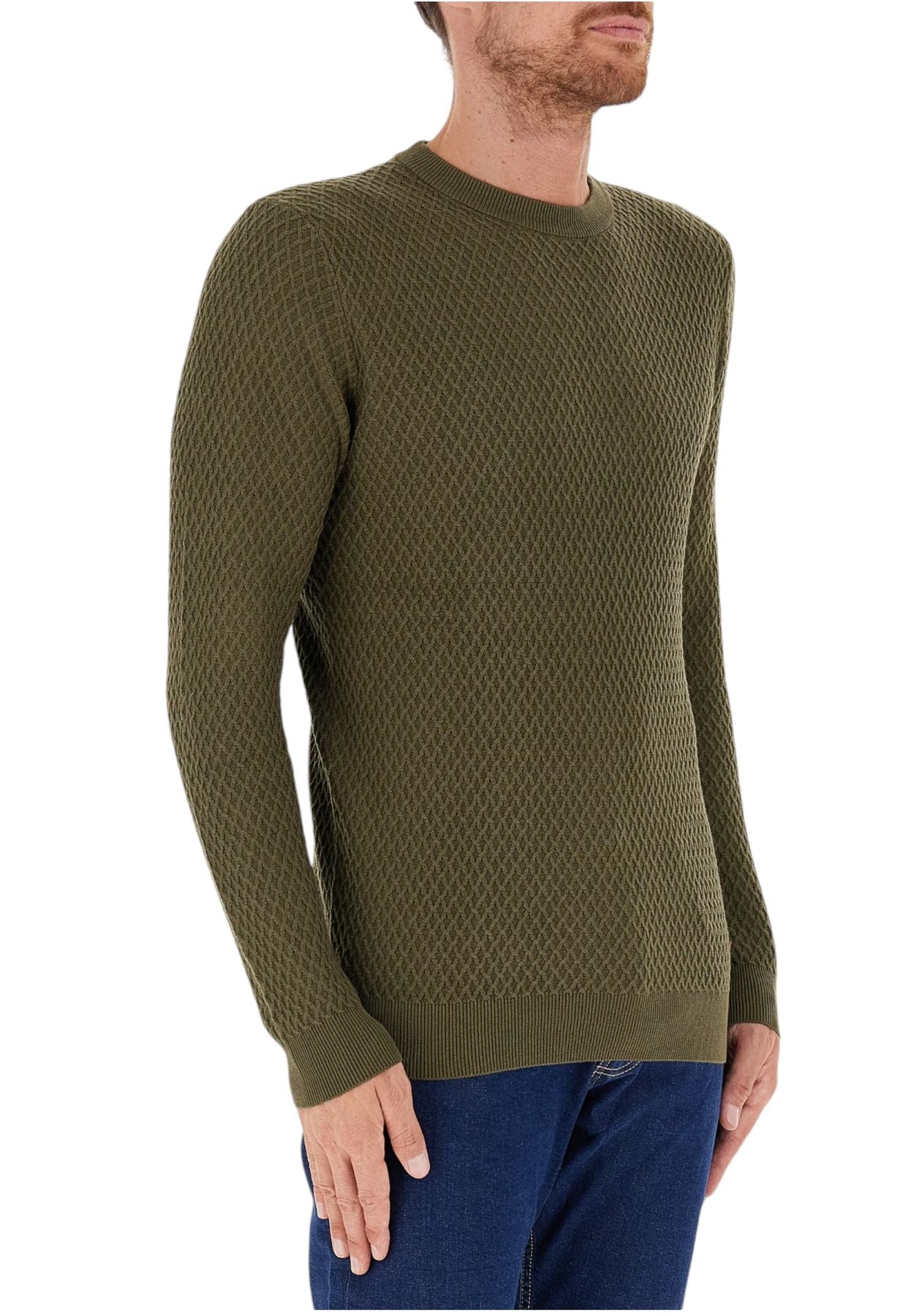 Maglione A Girocollo Uomo Guess  Davin Stitched M4YR05Z3FB1