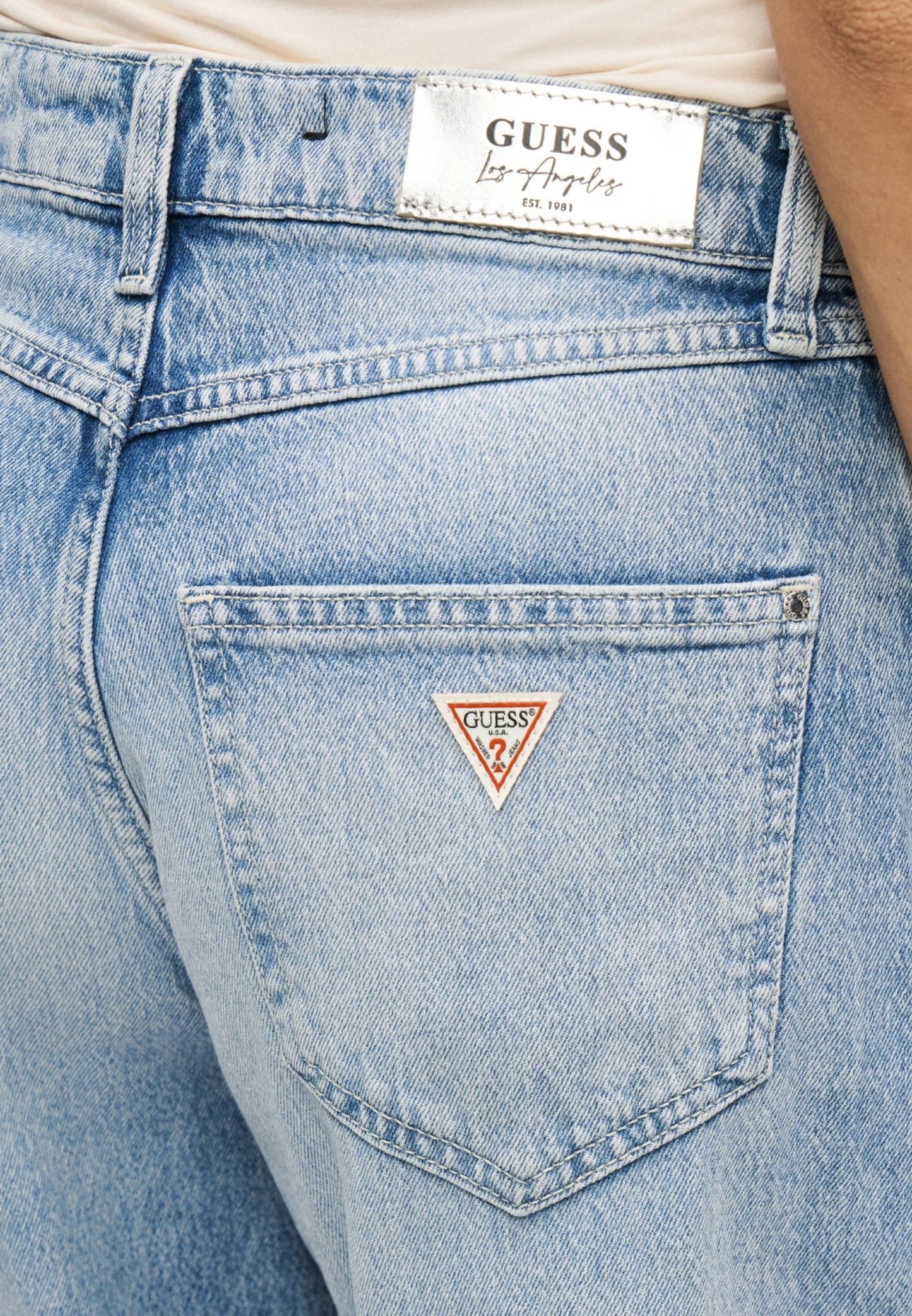 Jeans Wide Leg Donna Guess Rose Petal Wash Bellagio W6RA1CD6833