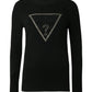 Maglia A Girocollo Donna Guess  Sasha Triangle Logo W6RR49Z2NQ2