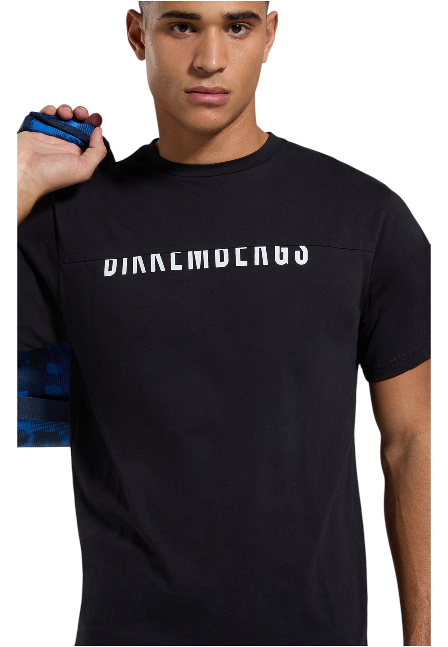 T-Shirt Manica Corta Uomo Bikkembergs Logo Spezzato