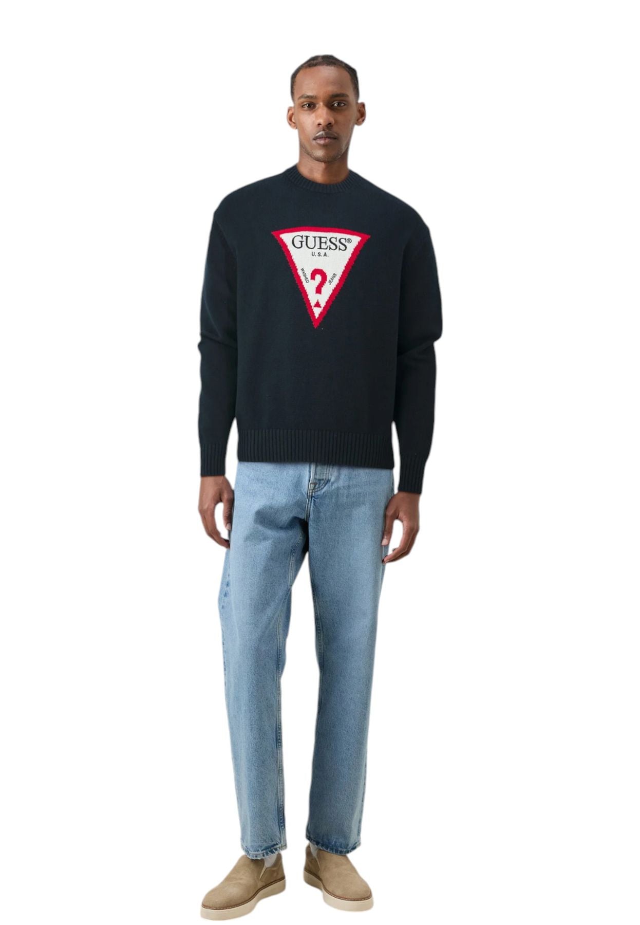 Maglione A Girocollo Uomo Guess  Gj Big Triangle M4BR32Z3HM1