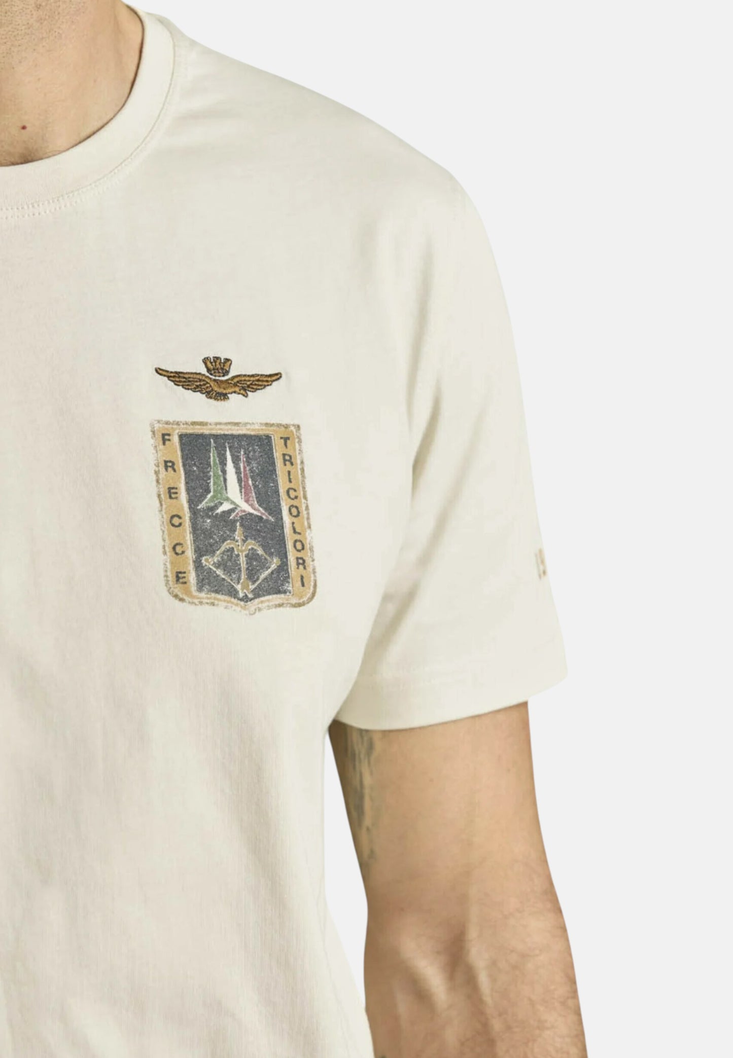 T-Shirt Manica Corta Uomo Aeronautica Militare Con Stemma Frecce Tricolori 261TS2534UJ00641