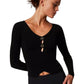 Maglia Scollo A V Donna Twinset In Viscosa Stretch E Oval T Doppio Uso  242TT3031