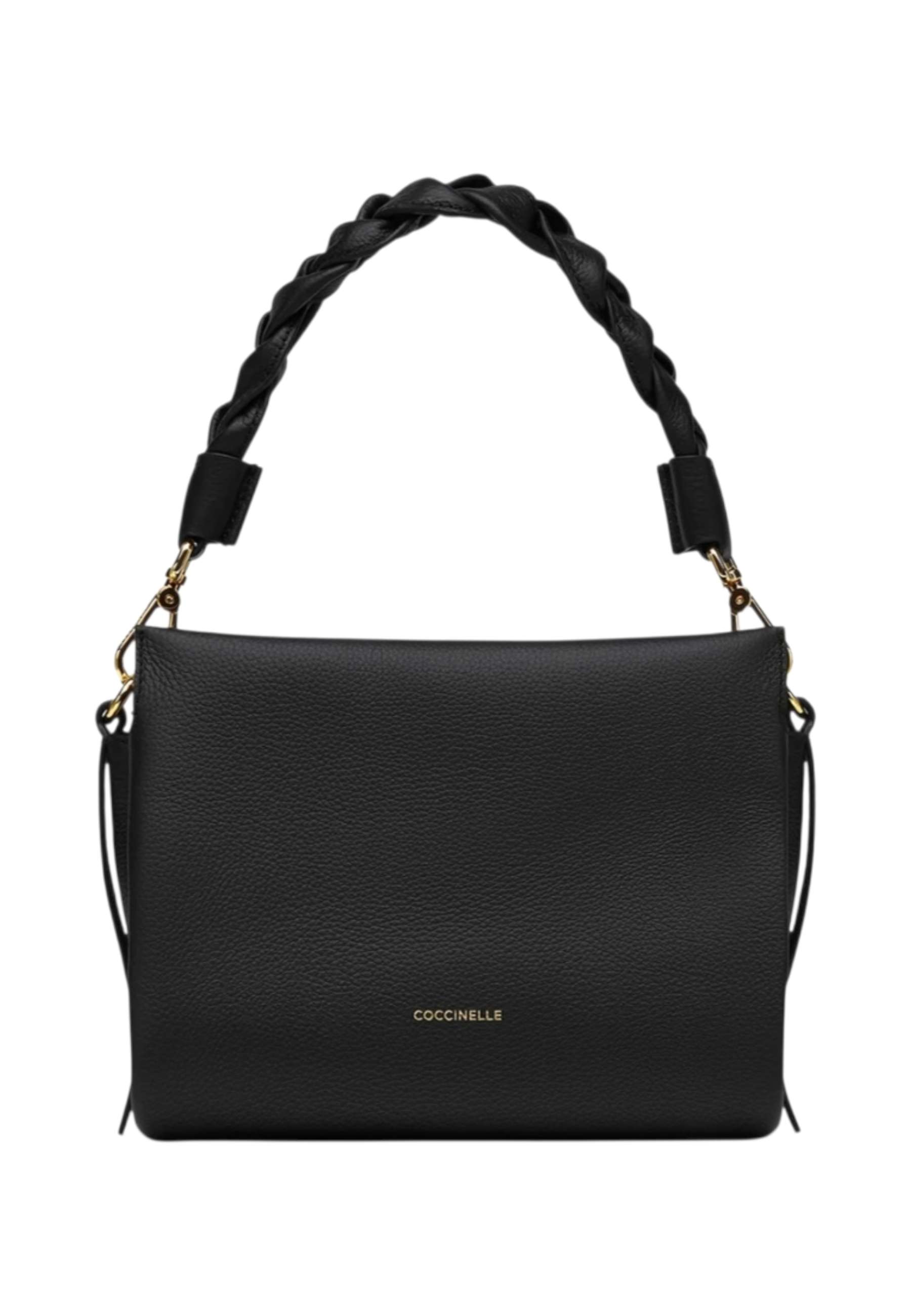 Borsa A Mano Donna Coccinelle In Pelle Martellata Doppia Boheme Grana Double E1M50580101