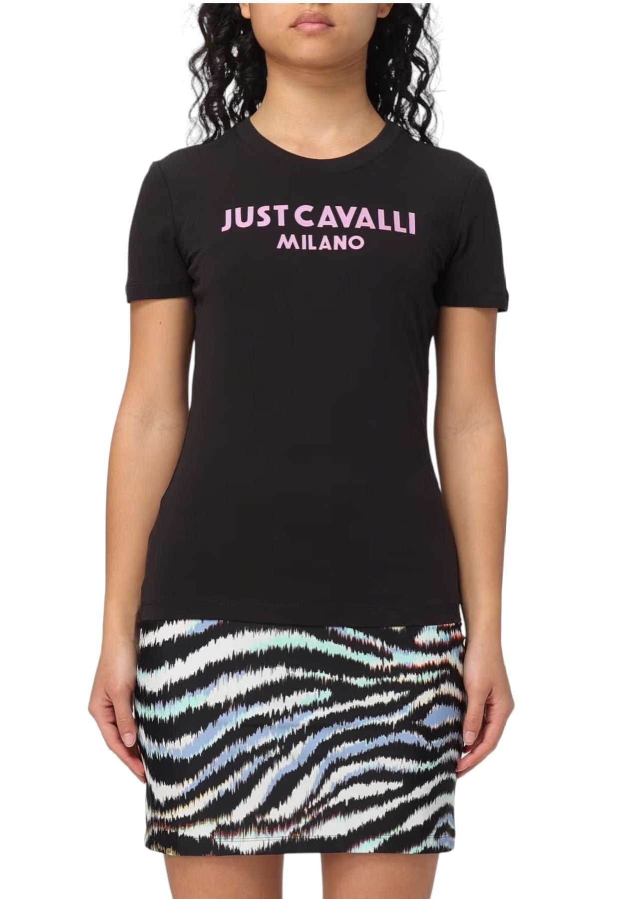 T-Shirt Manica Corta Donna Just Cavalli  Logo New 76PAHE13CJ112