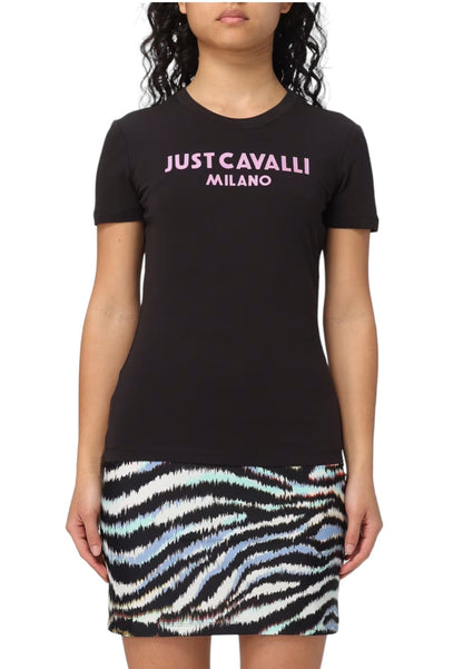 T-Shirt Manica Corta Donna Just Cavalli  Logo New 76PAHE13CJ112