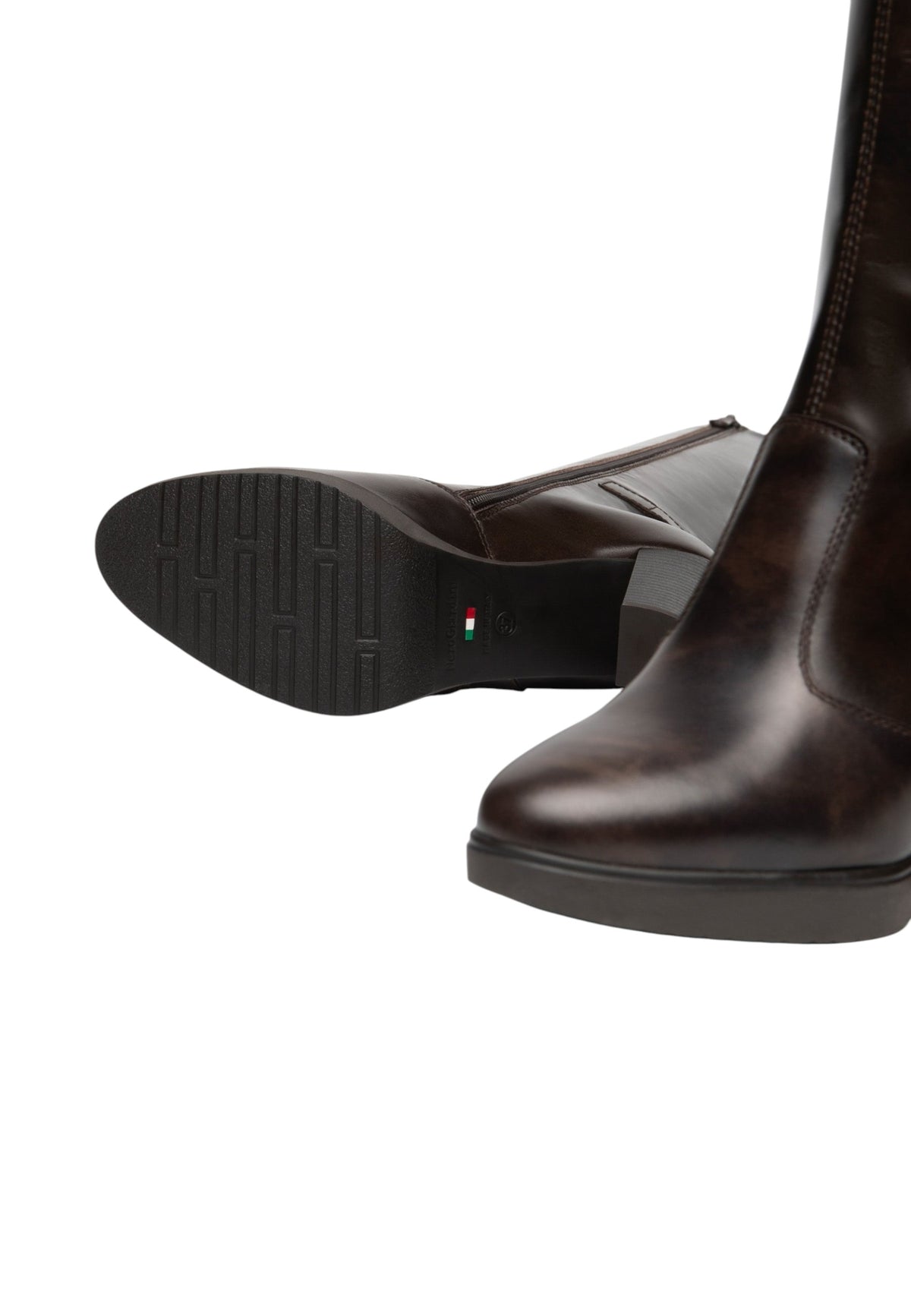 Stivali Con Tacco Donna Nero Giardini Tomaia in pelle, gambale alto, morsetto decorativo, chiusura laterale con zip, tacco largo, Made in Italy  I617951D