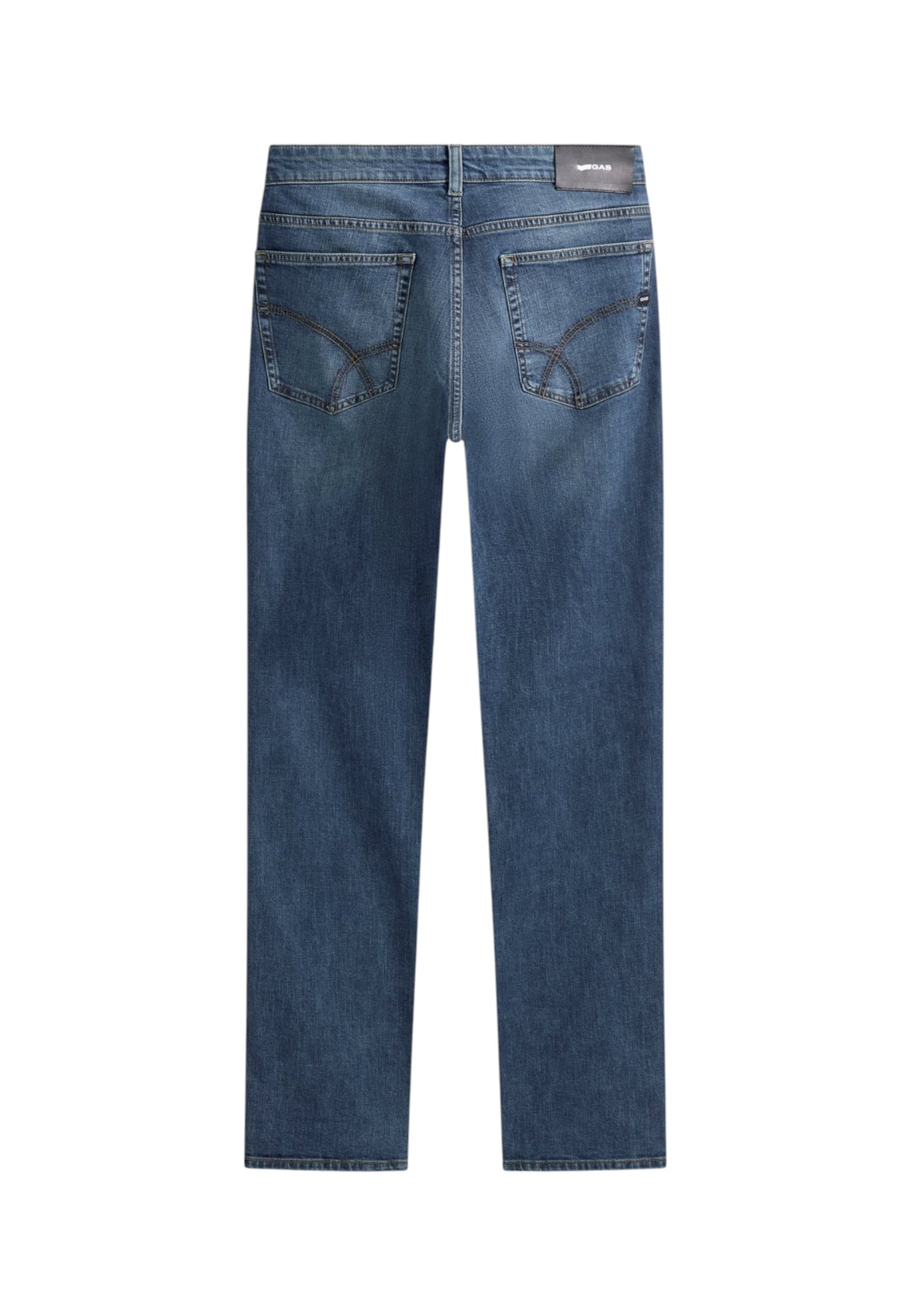 Jeans Slim Fit Uomo Gas Basic Wash Medium/Dark Blue Albert Simple Rev 351451030165
