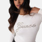 Maglione A Girocollo Donna Guess Logo Georgia W6BR53Z1454
