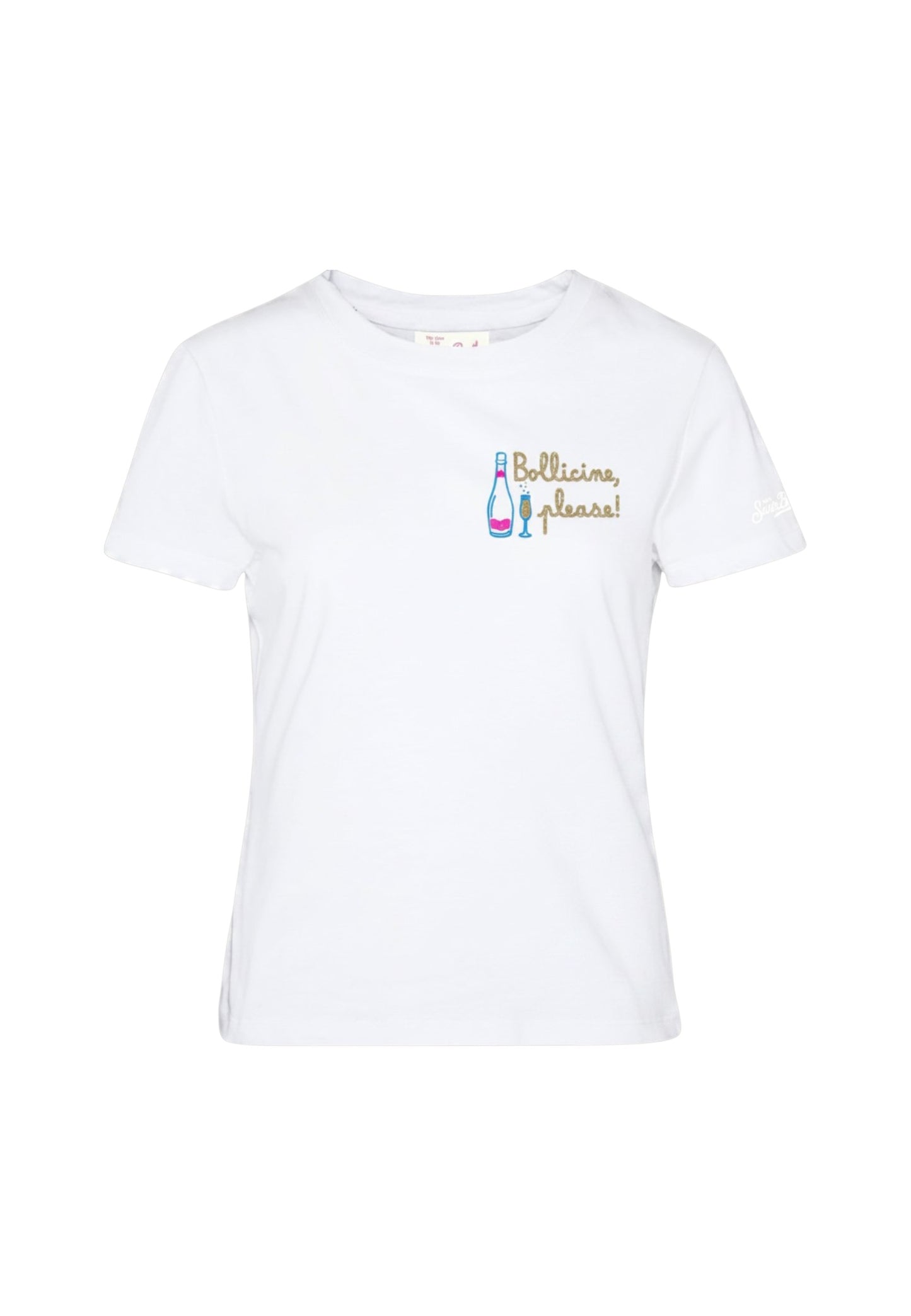 T-Shirt Manica Corta Donna Mc2 Saint Barth Bollicine Please Emb Emilie EMI0001