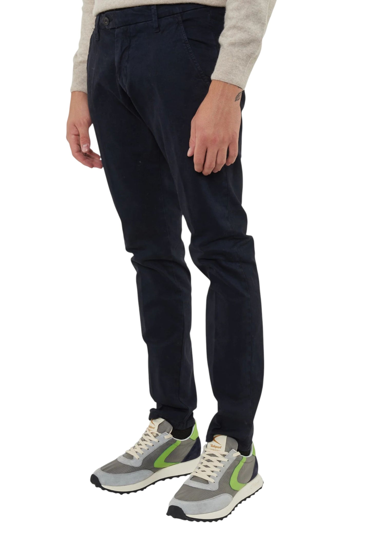 Pantaloni Slim Fit Uomo Roy Roger's In Gabardina New Rolf RRU013C870