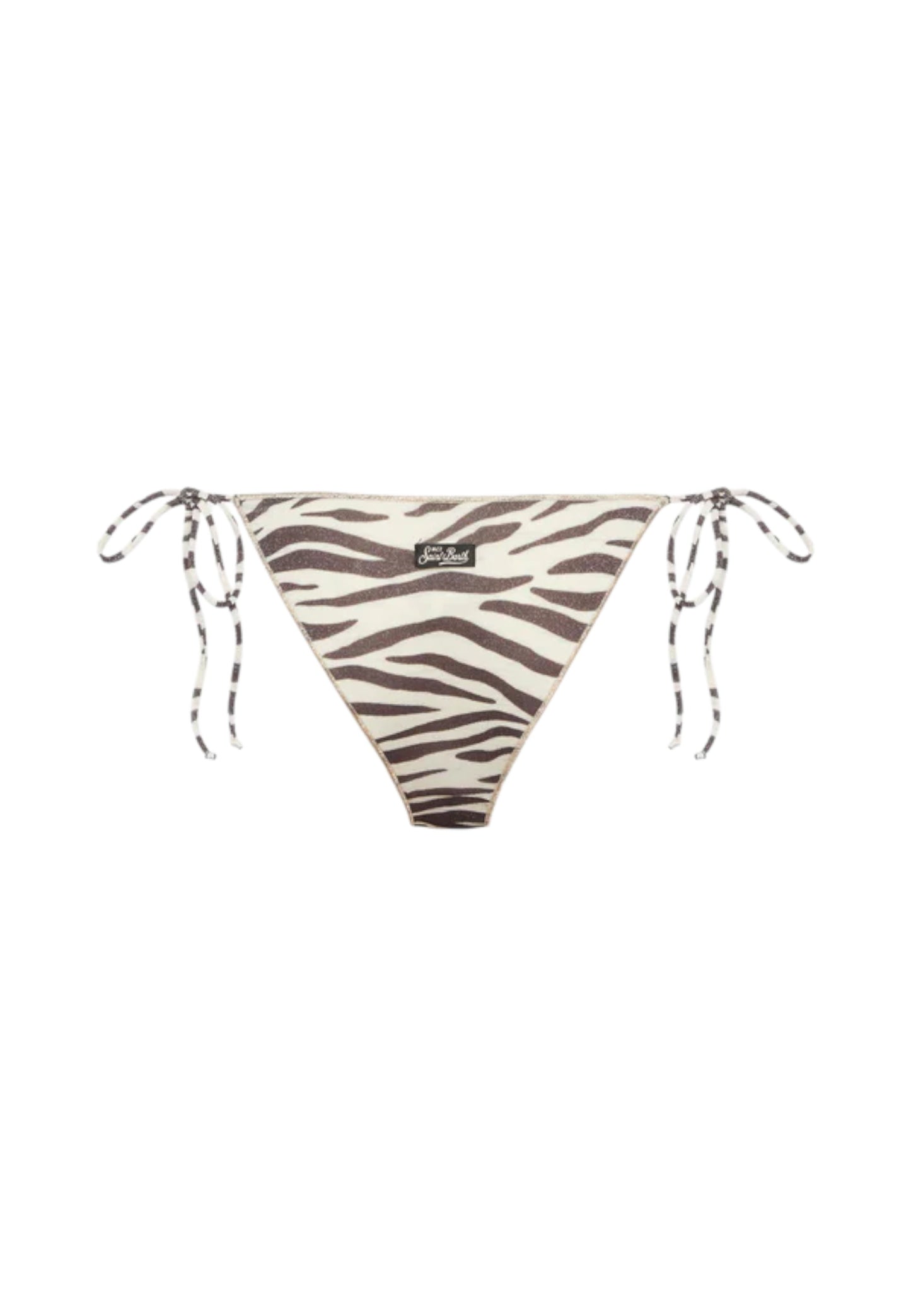 Bikini Pezzo Sotto Donna Mc2 Saint Barth Cheeky Marielle Overlock - Lurex Zebra Color