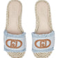 Ciabatte  Donna Liu Jo Monogram Denim Paros 01 SA6099TX523