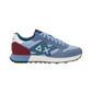 Sneakers Basse Uomo Sun68 Stile Running, Nylon E Suede, Maxi Logo Ricamato, Dettagli A Contrasto Jaki 2.0 Solid Z46121