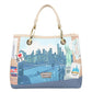 Borsa A Mano Donna Braccialini Stampa Duffy Duck New York Cartoline Lt LT251YY