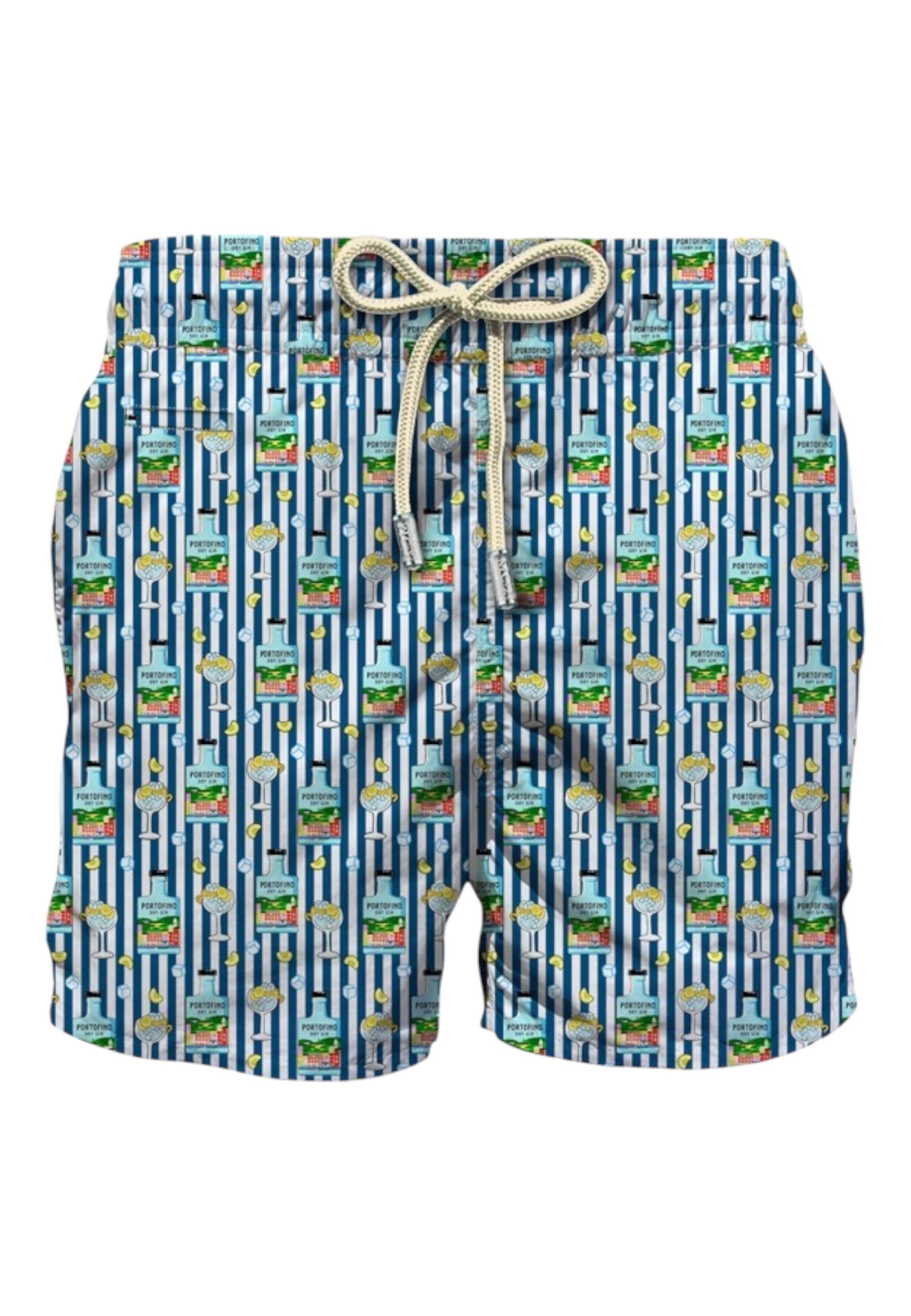 Costume da bagno Short Uomo Mc2 Saint Barth Portofino Gin Stripes S Lighting Micro Fantasy LIG0003