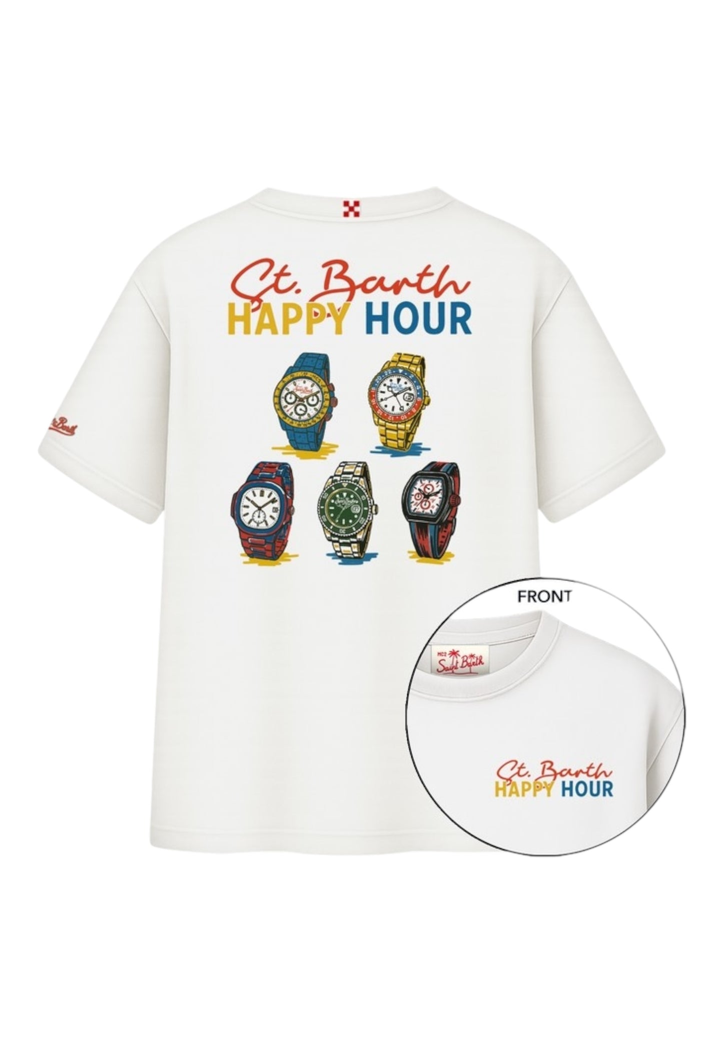 T-Shirt Manica Corta Uomo Mc2 Saint Barth Oversize Sb Happy Hour Delmar DLR0001