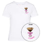 T-Shirt Manica Corta Donna Mc2 Saint Barth Sb Espresso Martini Beads Emb Emilie EMI0001