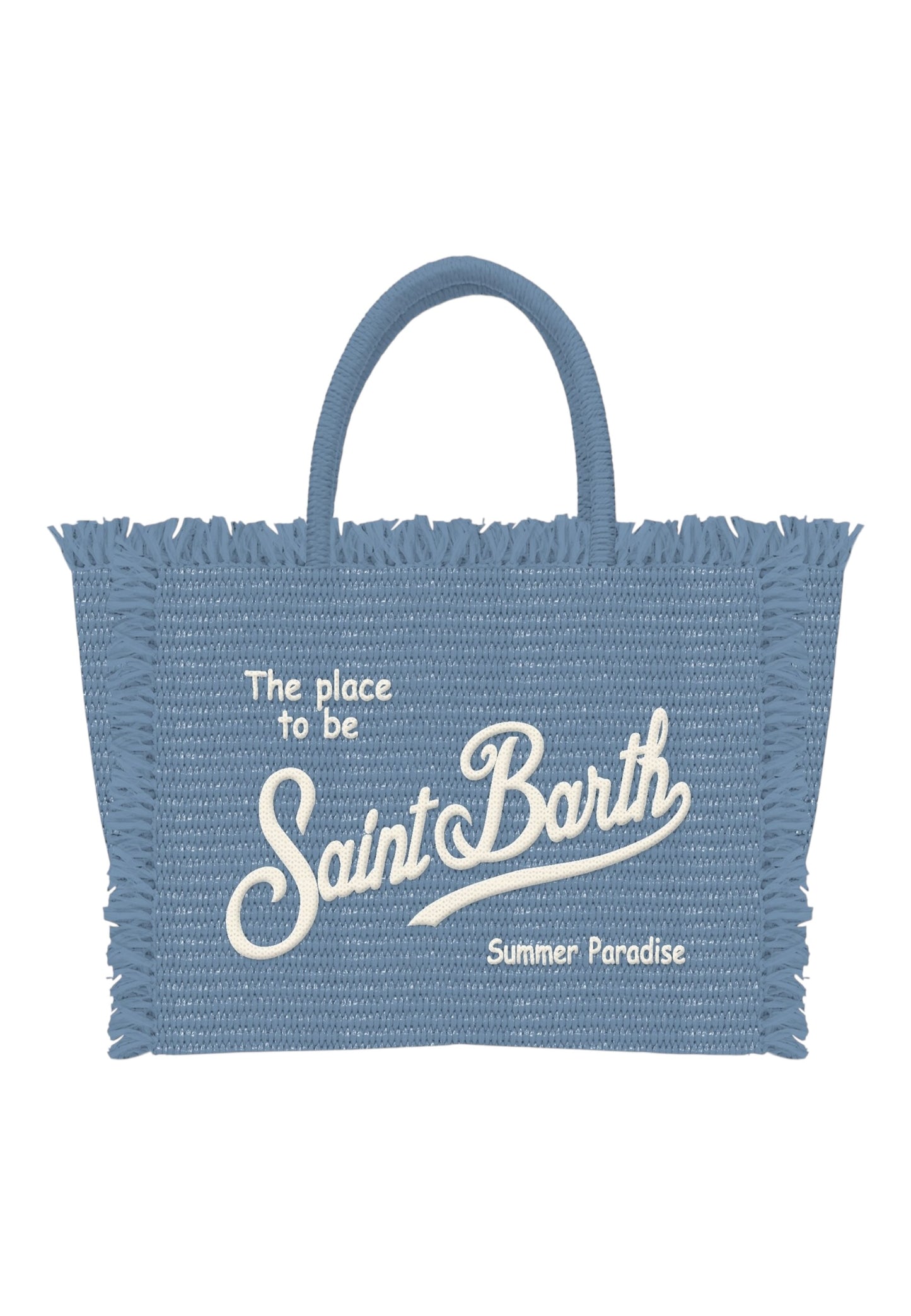 Borsa A Mano Donna Mc2 Saint Barth Denim Vanity Mini Straw N VAMI009