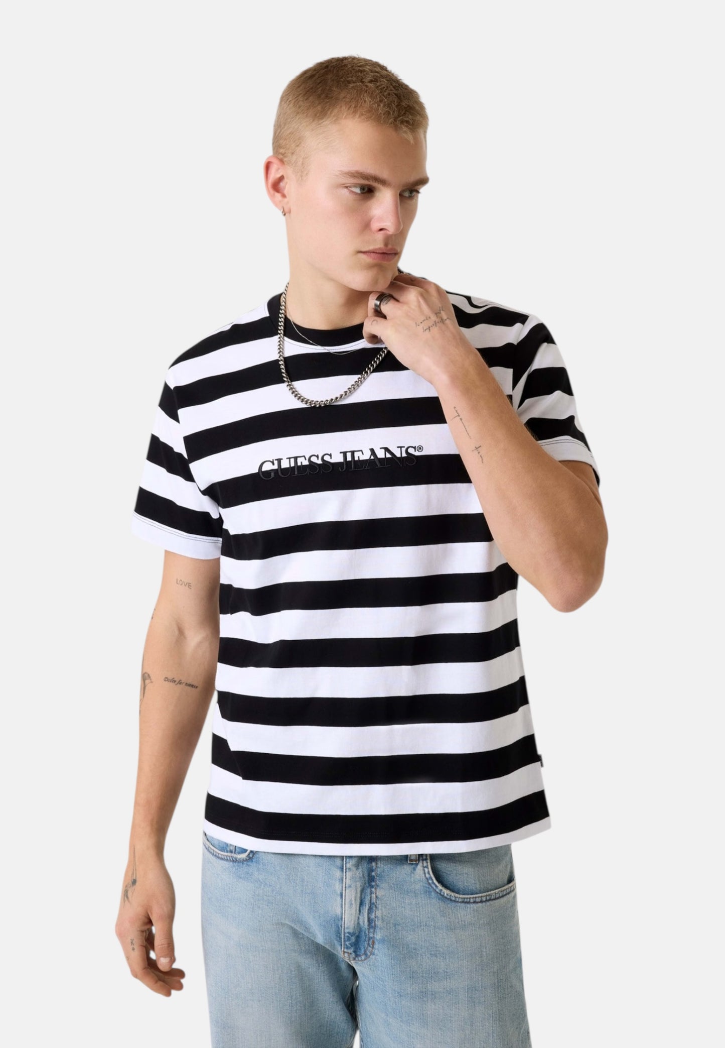 T-Shirt Manica Corta Uomo Guess  Gj Reg Striped M4YI84K9XF1