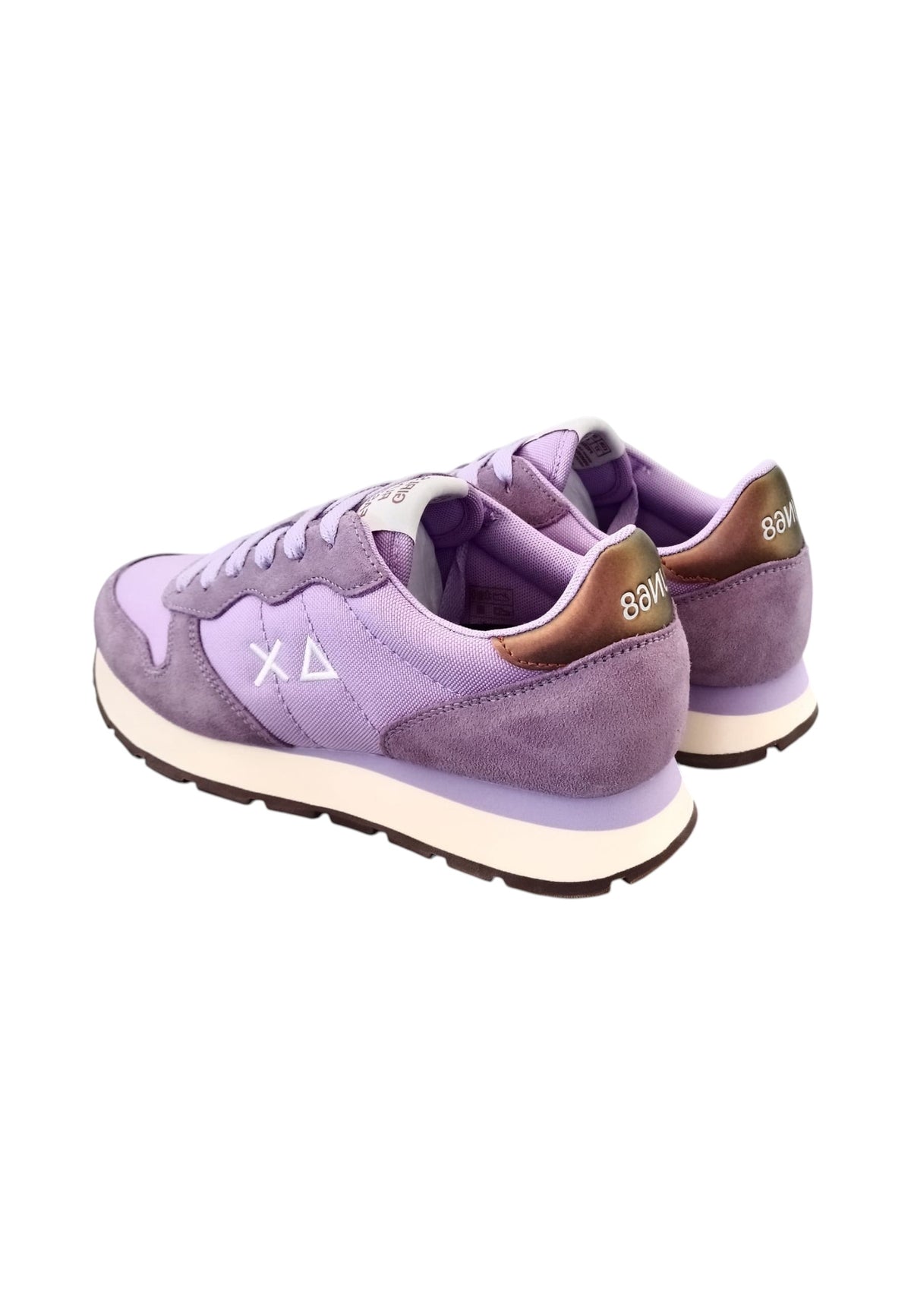 Sneakers Basse Donna Sun68 Stile Running, Nylon E Suede, Logo Ricamato Ally Solid Z46201