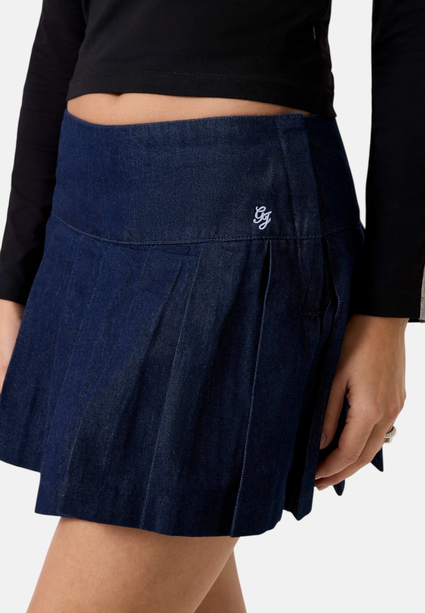 Gonna Corta Donna Guess In Denim Gj Pleated Skirt W6RD38D6551
