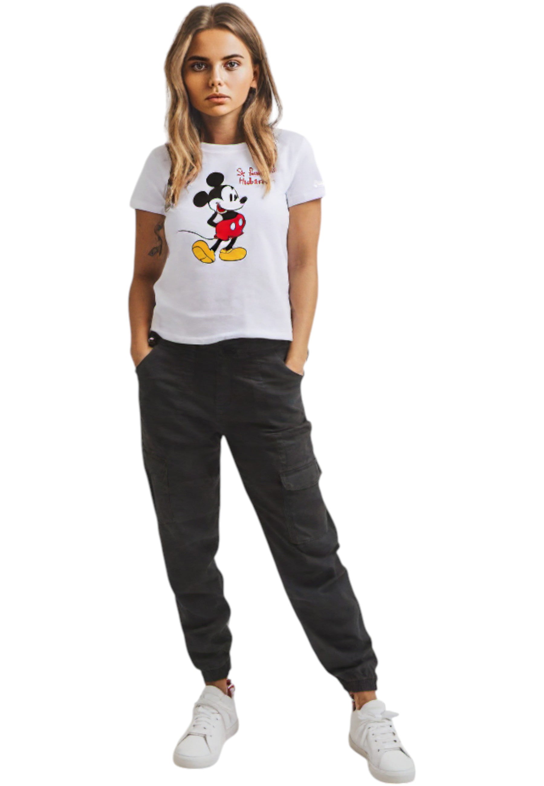 T-Shirt Manica Corta Donna Mc2 Saint Barth Mickey Sb Hab Embroidery Emilie EMI0001