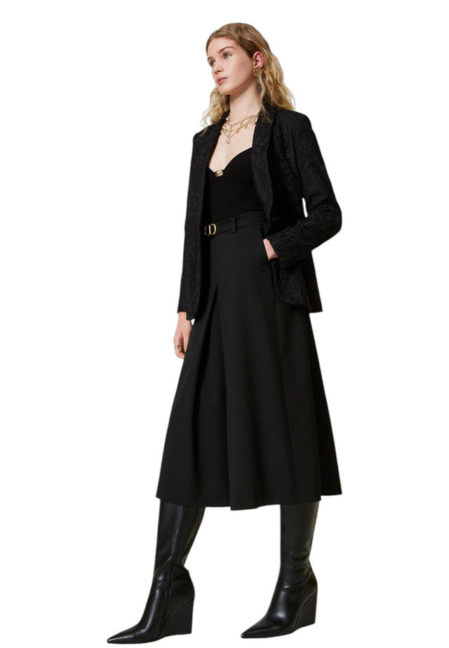 Pantaloni  Donna Twinset Con Contropiego E Cintura  242TP2162