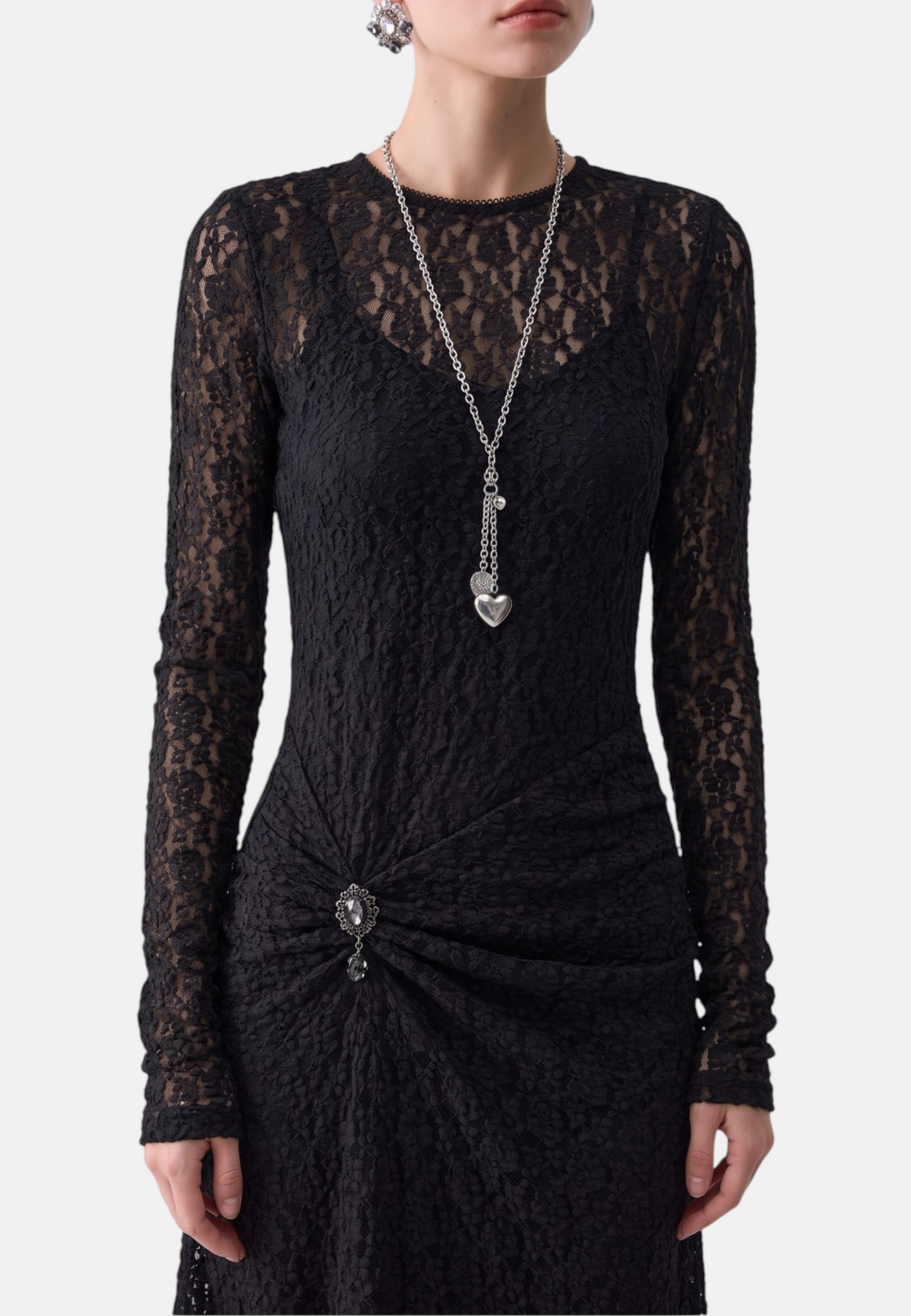 Vestito Corto Donna Liu Jo In Pizzo Stretch  WF6252J3975