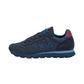 Sneakers Basse Uomo Sun68 Stile Running, Logo Ricamato, Nylon E Suede Tom Solid Z46101