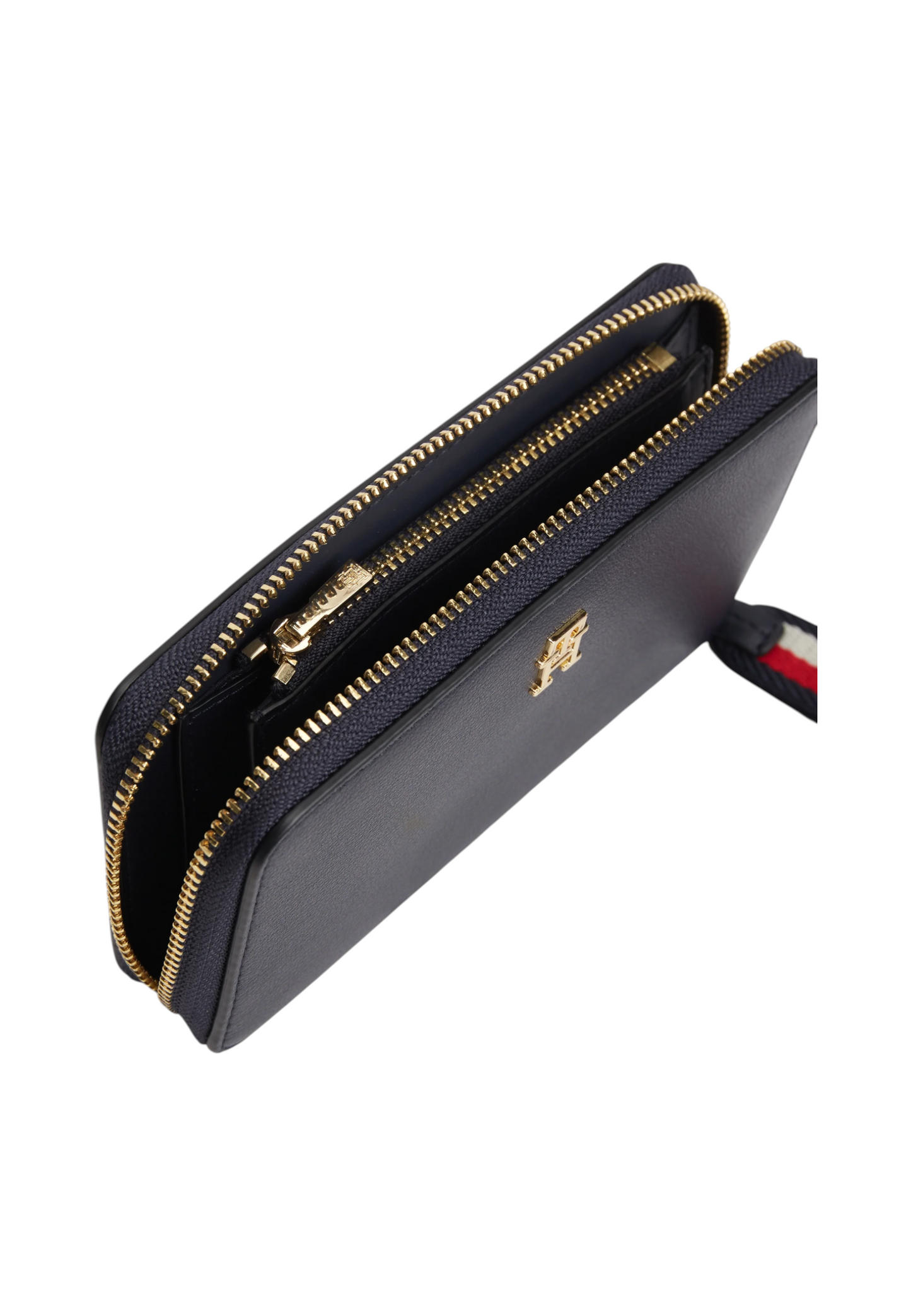 Portafoglio Con Zip Donna Tommy Hilfiger Compact Th Logotape AW0AW18699
