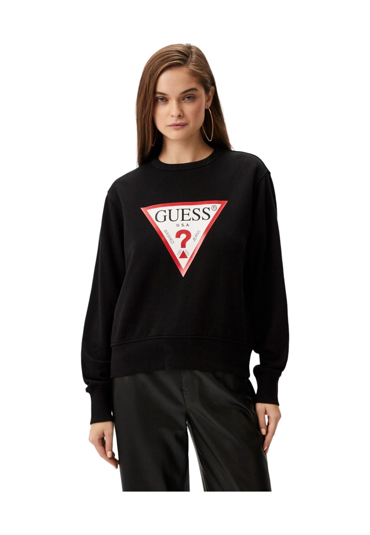 Felpa A Girocollo Donna Guess  Original Fleece W2YQ16KBA11
