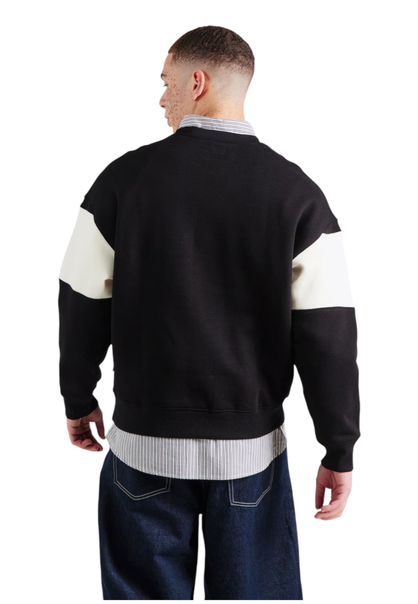 Felpa A Girocollo Uomo Guess  Gj Horizont Stripe M4BQ39K9V31