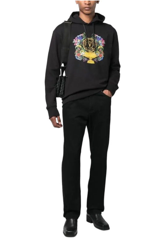 Felpa Con Cappuccio Uomo Versace Jeans Couture  R Vemblem Garden 74GAIF01CF01F