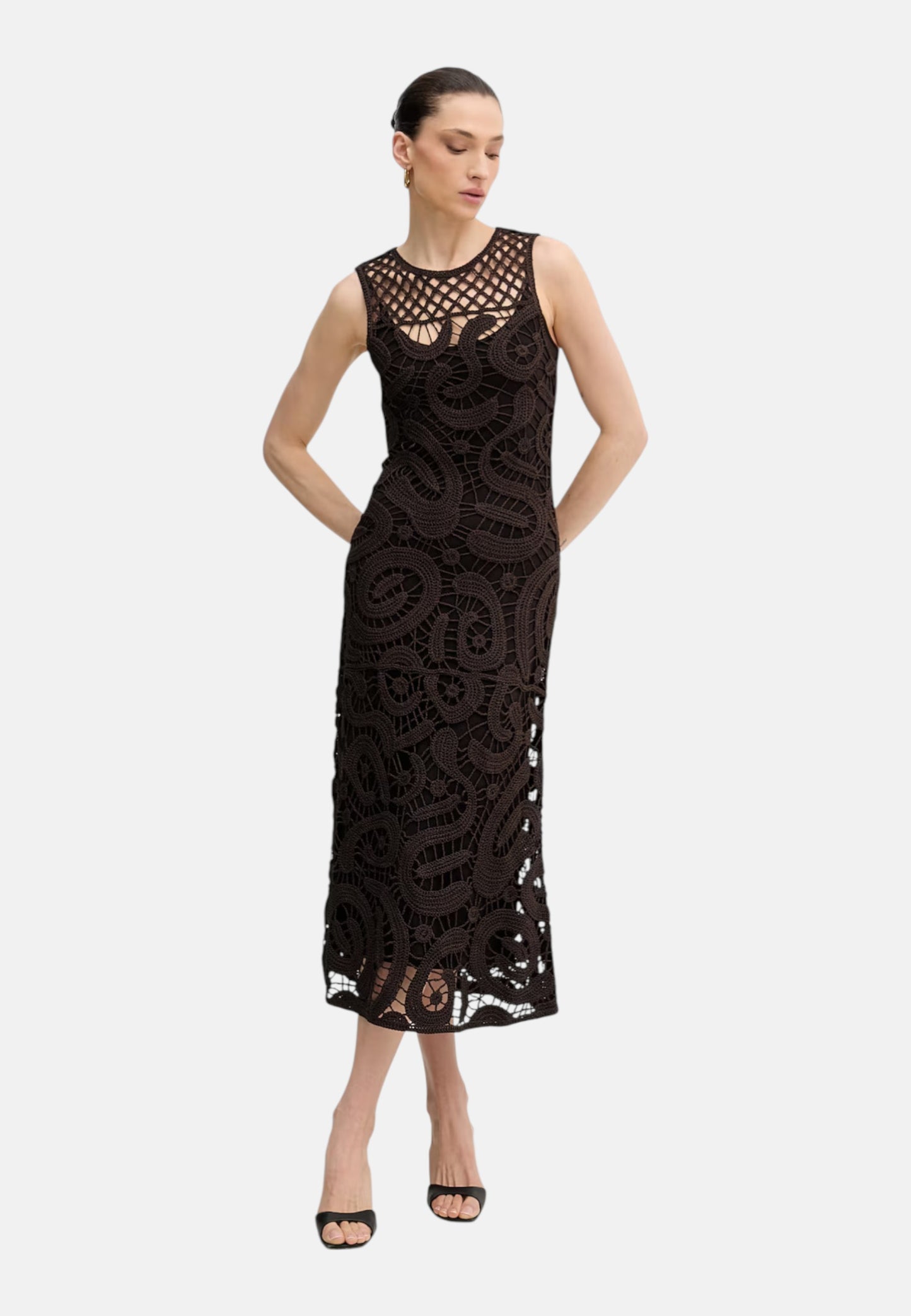 Vestito Lungo Donna Pinko Crochet Geometric Bufera 106361A354