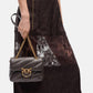 Borsa A Tracolla Donna Pinko Nappa trapuntata, formato mini, nuova fibbia Love Birds, tracolla a catena, misure 21 x 9 x 15 cm Love Puff Mini New Buckle 107058A0F2