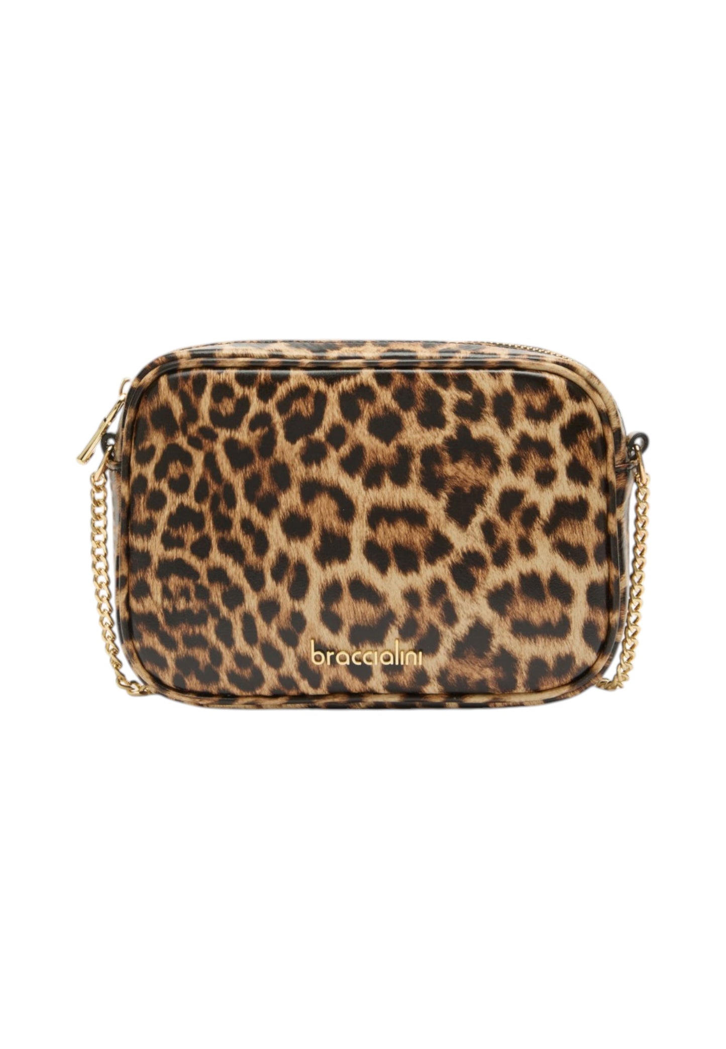 Borsa A Tracolla Donna Braccialini In Pelle Con Stampa Leopard Dolly B19090PP