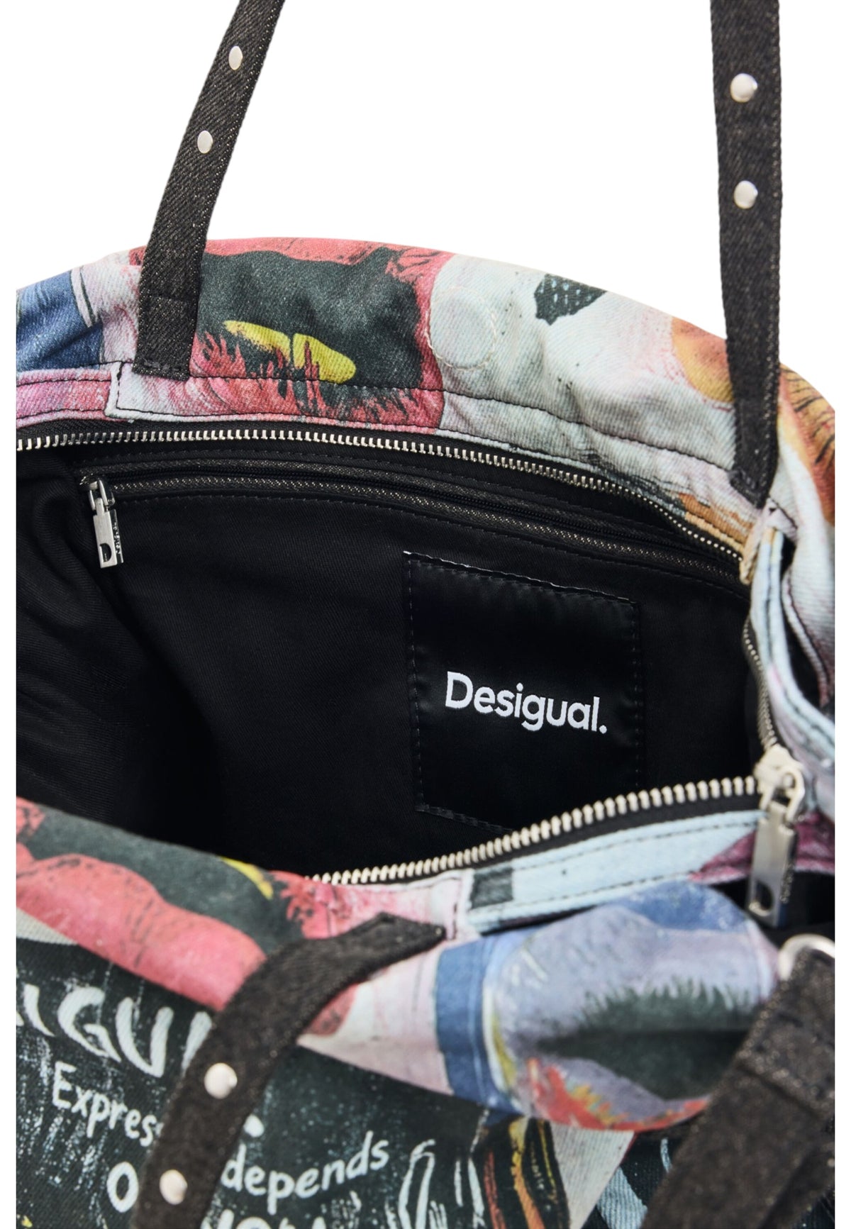 Borsa A Spalla Donna Desigual  Bag Graffiato Blue Lifta 2.0 26WAXA36