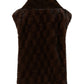 Gilet  Donna Pinko Effetto pelliccia sintetica, collo rialzabile, zip a doppio cursore, tasche oblique a filetto, coulisse interna al fondo, fodera jacquard con logo Love Birds Glossinia 106939A3C5