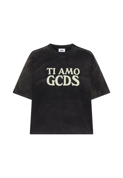 T-Shirt Manica Corta Uomo Gcds  Ti Amo Gcds Rough Print Over B2CM2315JF1