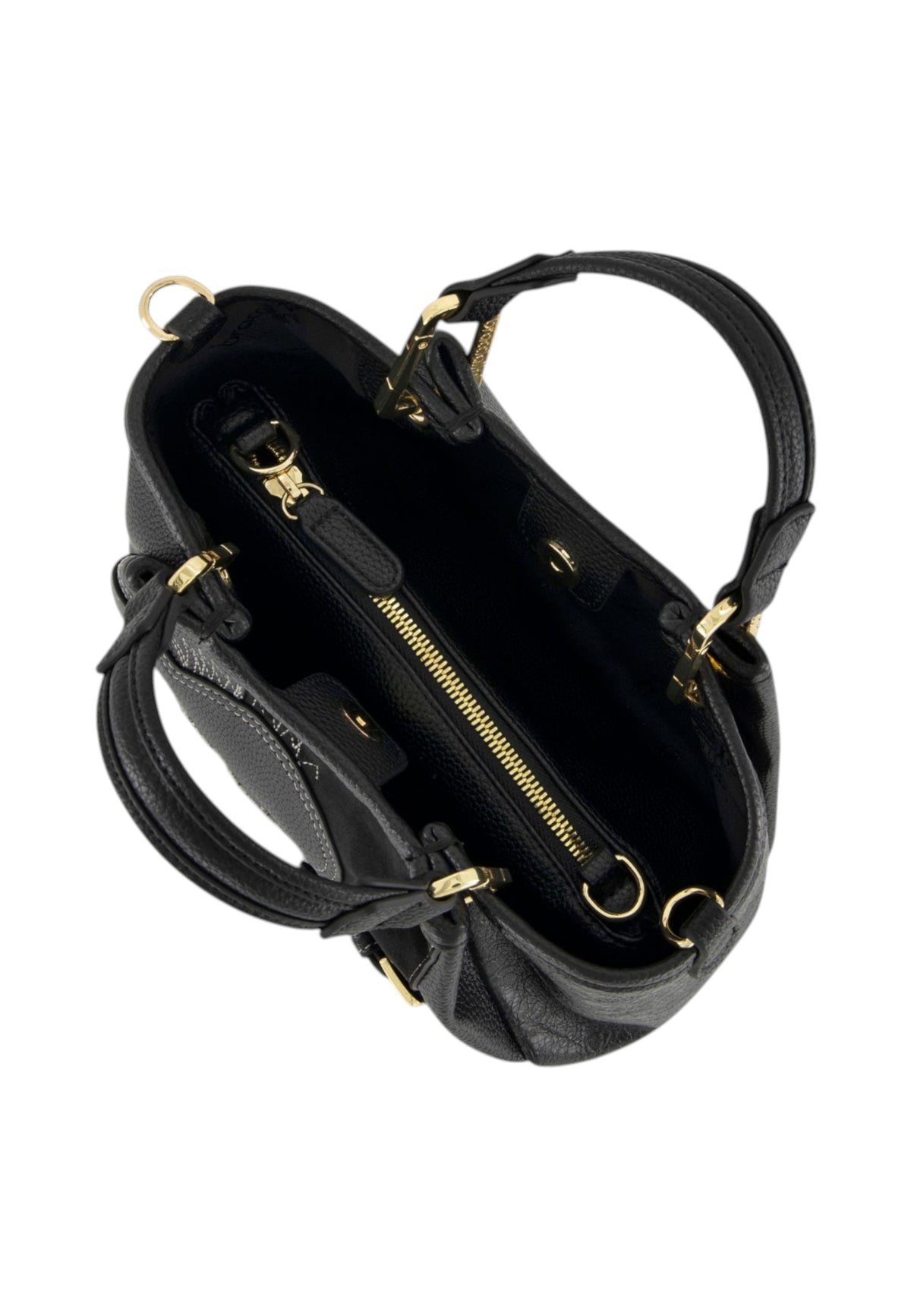 Borsa A Mano Donna Braccialini A Bauletto, Doppio con tracolla removibile e regolabile, Chiusura con zip, Patchwork con maxi cuore e micro borchie, Dimensioni: 25 x 10.5 x 18 Cm Amy Patchwork B19200YY