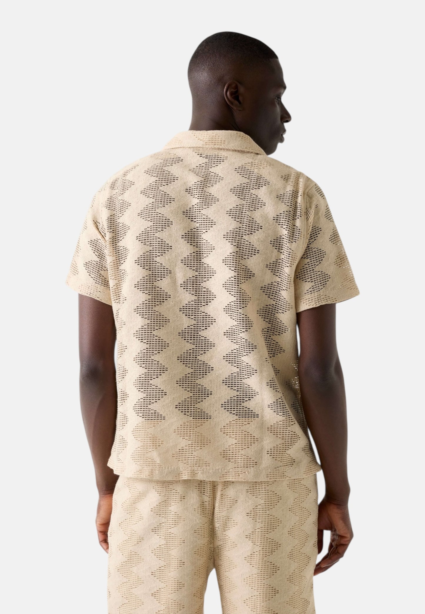 Camicia Manica Corta Uomo Guess  Lattice Knit M6GP46K3236