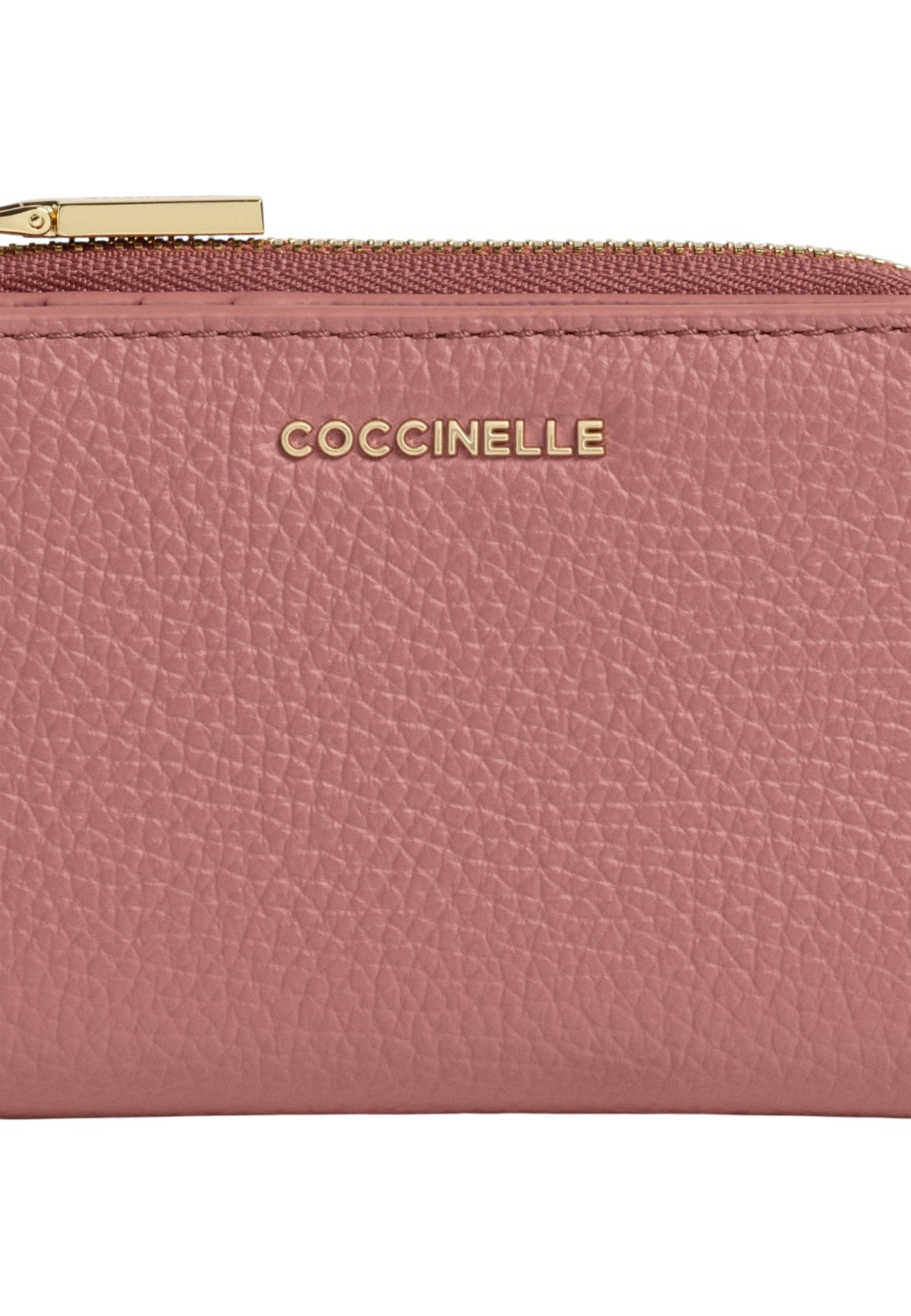 Portafoglio Con Zip Donna Coccinelle Compatto In Pelle con grana Metallic Soft E2MW511D101