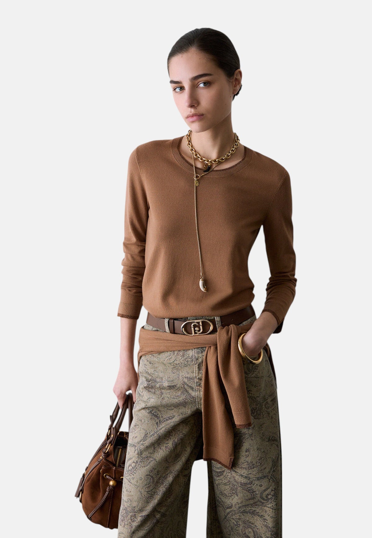 Maglia A Girocollo Donna Liu Jo Basic Fit  WF6015MS49I